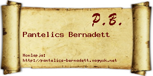 Pantelics Bernadett névjegykártya