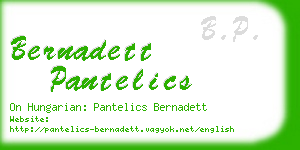 bernadett pantelics business card